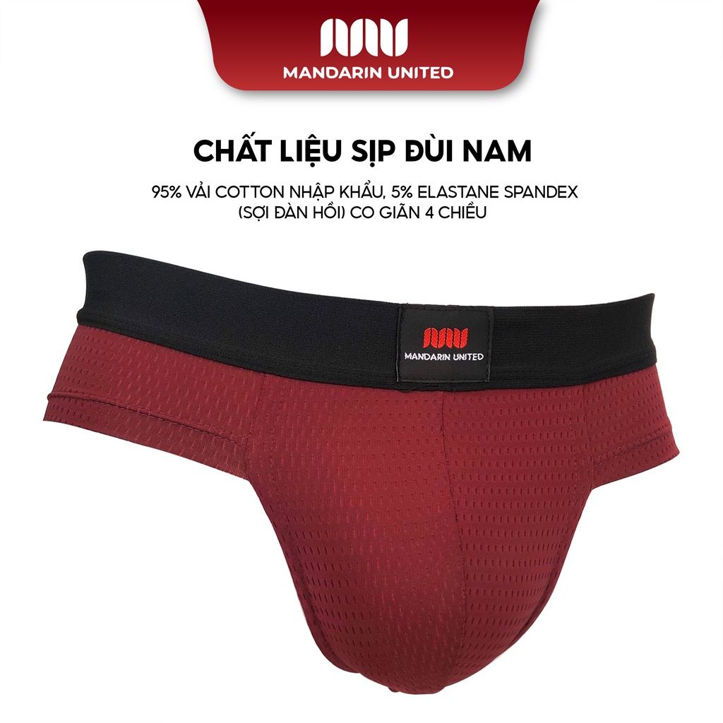 Quần lót nam MANDARIN UNITED sịp tam giác thông hơi co giãn 4 chiều thấm hút tuyệt đối - 02212