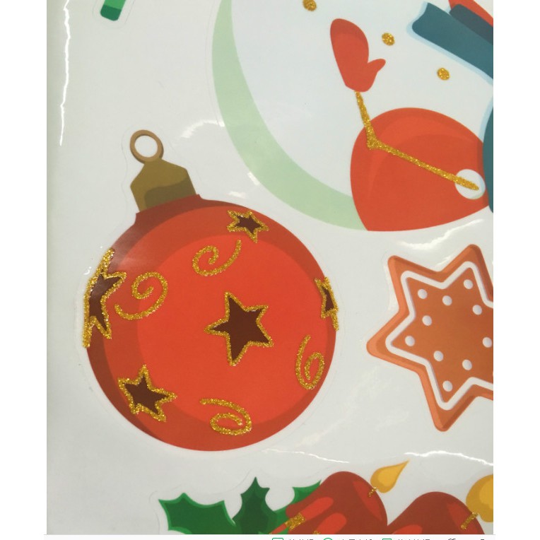 Decal trang trí noel bộ sưu tập các phụ kiện giáng sinh