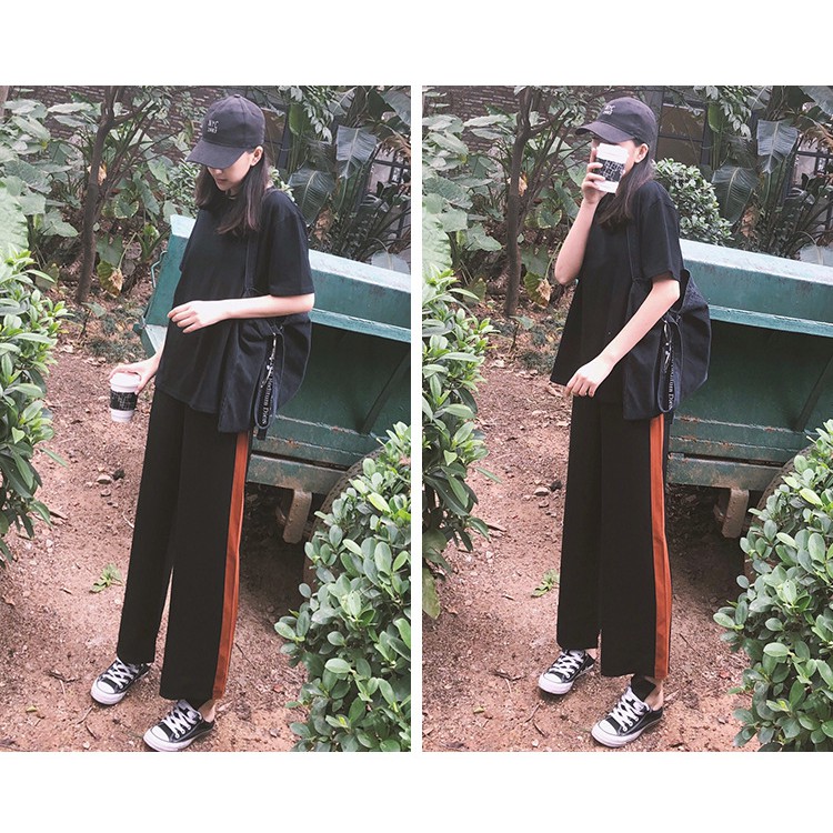Quần voan chiffon sọc hai bên (Q14) - Hàng có sẵn