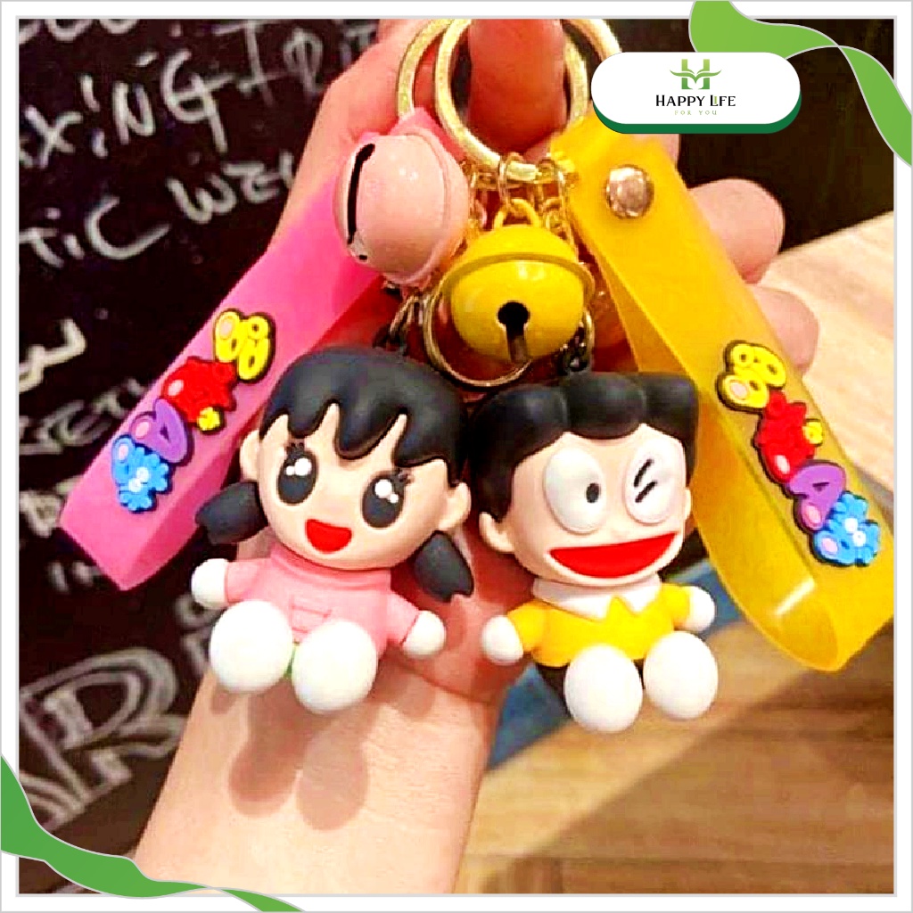 Móc khoá doraemon nobita, móc khóa cute dễ thương chất liệu silicon - Happy Life 4U
