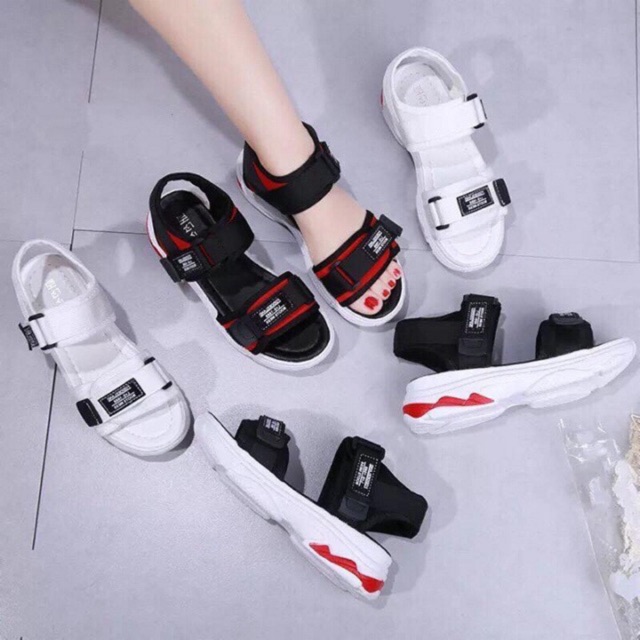 Sandal học sinh gót đỏ đế dày năng động