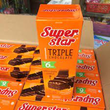 Hộp Bánh Xốp Superstar Chocolate 108g (6x18g)