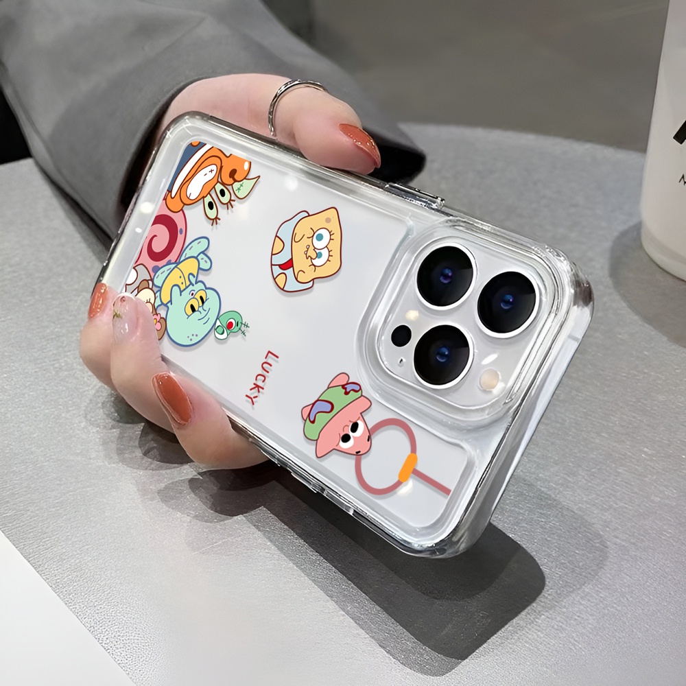 Ốp Điện Thoại Trong Suốt Họa Tiết Patrick Star Cho iphone 14 Plus 11 13promax 12 7Plus X XS Max 7 8 SE 2020