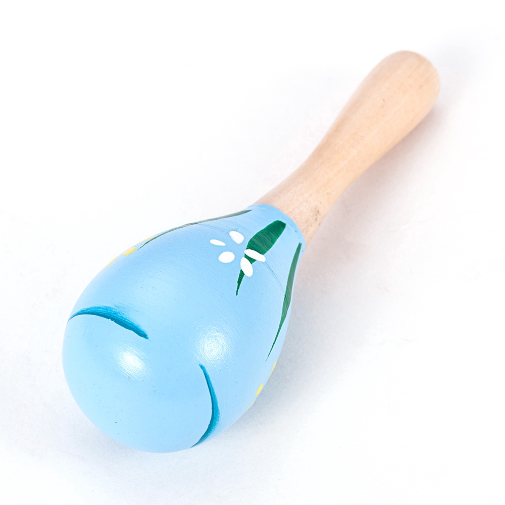 Đồ chơi lục lạc cầm tay Maraca bằng gỗ nhiều màu sắc dành cho bé
