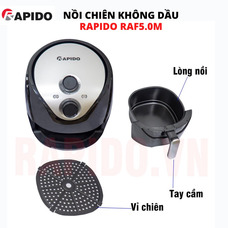 NỒI CHIÊN KHÔNG DẦU RAPIDO 5L