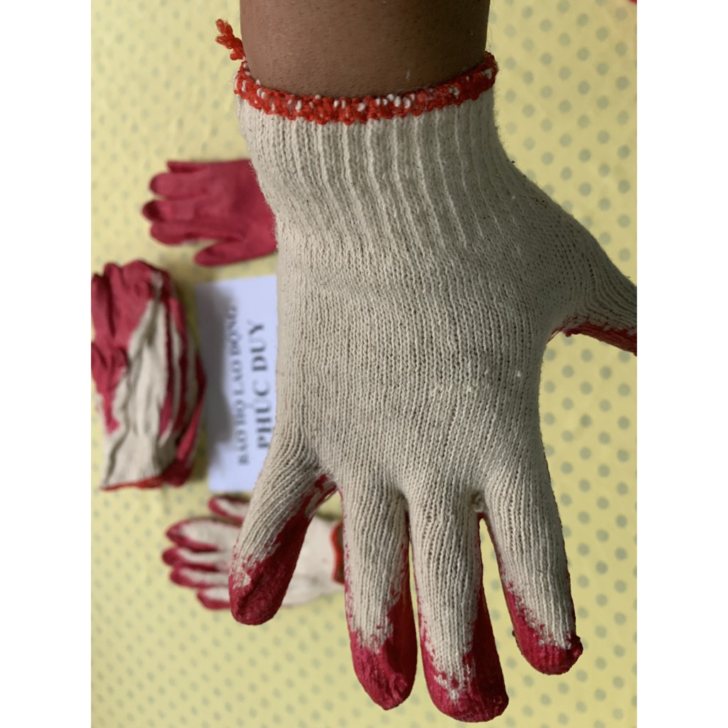 GĂNG TAY BẢO HỘ PHỦ CAO SU 1 MẶT -