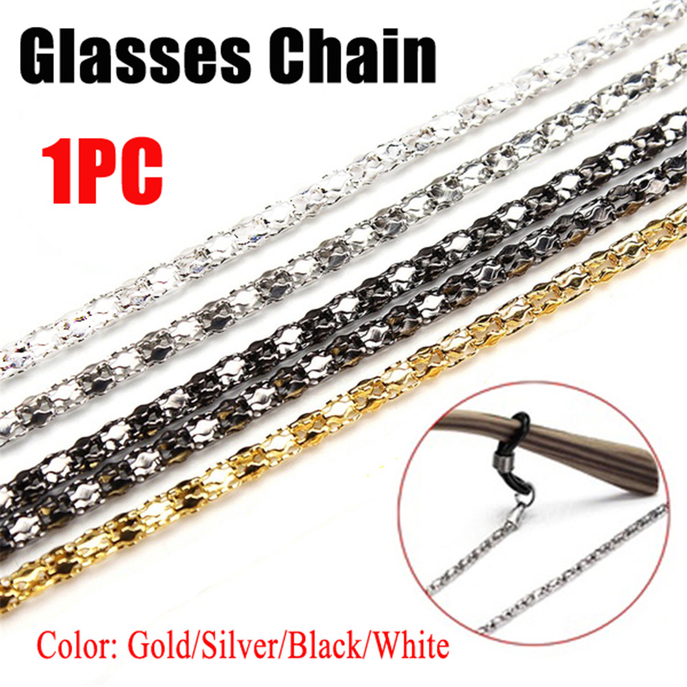 Dây Đeo Mắt Kính Bằng Kim Loại Chống Trượt Bền Bỉ Tùy Chỉnh 4 Màu Thời Trang Cho Nam Và Nữ