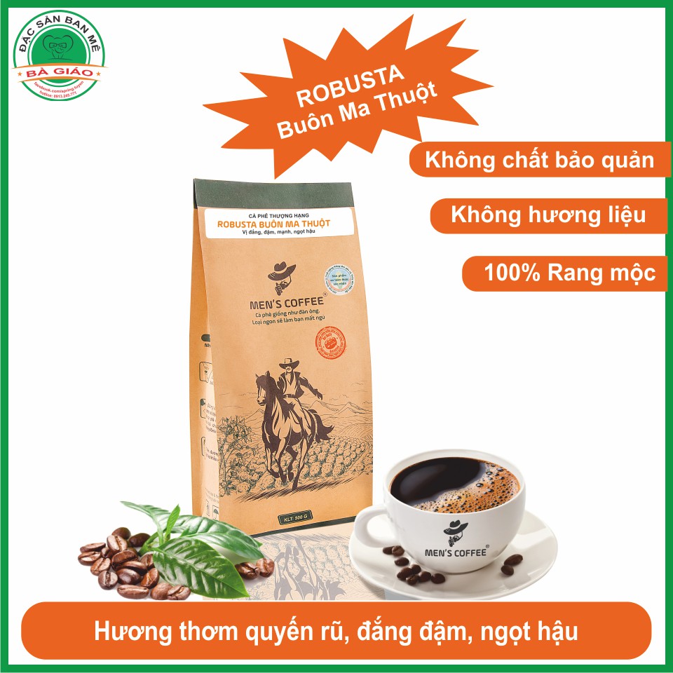 Cà Phê BỘT Men's Coffee - Dòng ROBUSTA Đặc Sản Buôn Ma Thuột gói 500gr | BigBuy360 - bigbuy360.vn