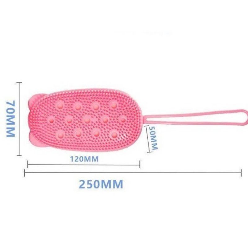 Bông tắm silicon gai 2 mặt tạo bọt tẩy tế bào chết