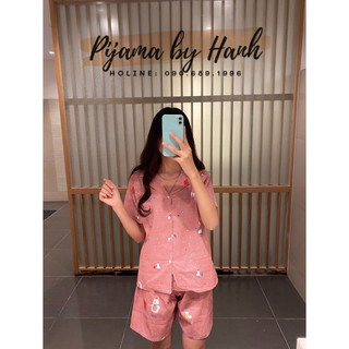 Pijama gấu hòm thư - cộc tay
