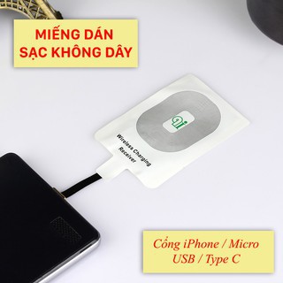 Chip sạc không dây điện thoại iPhone Android Micro USB Type C cho Samsung Oppo Android...