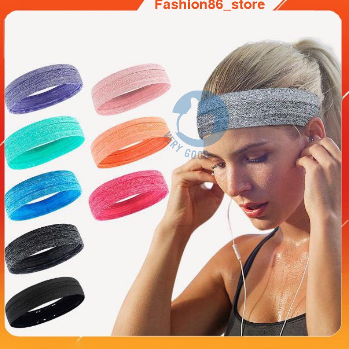 Băng đô thể thao headband cotton đeo trán thấm chặn mồ hôi chống trượt co giãn thời trang bản 5cm