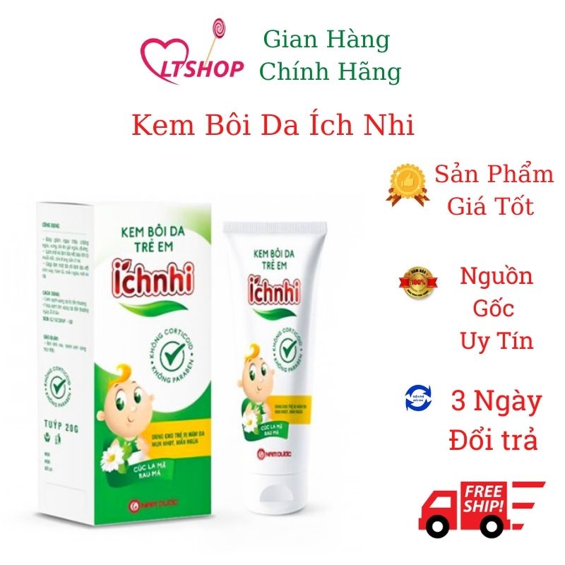 Kem Bôi Da Trẻ Em Ích Nhi - Điều trị hăm da, mụn nhọt, mẩn ngứa và côn trùng cắn