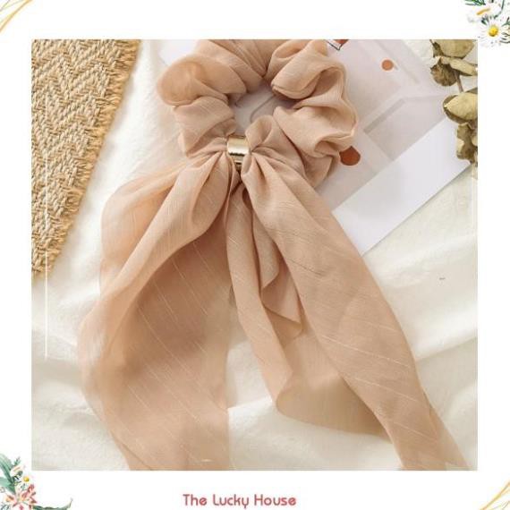 Dây buộc tóc lụa mềm vintage Scrunchies cao cấp loại 1 HD53
