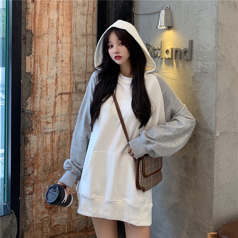 SUXI Áo Hoodie Dáng Rộng Phong Cách Thể Thao Thời Trang Mùa Thu Cho Nữ