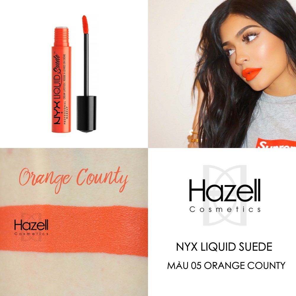 Son kem NYX Liquid Cream Lipstick Suede Cream 05 Orange County 4ml