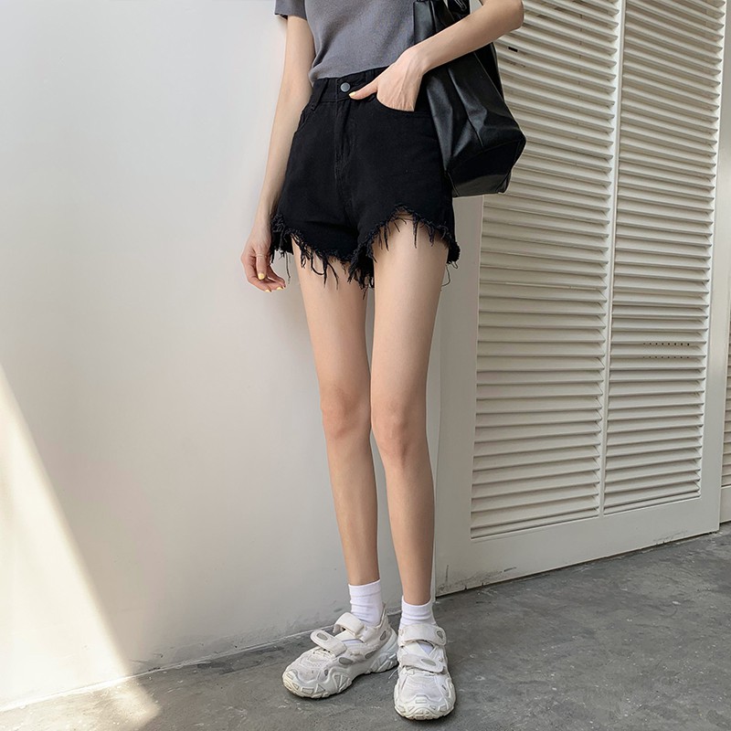 Quần short jean nữ lưng cao rách ống ulzzang Hàn Quốc Q1 - Peyy Clothing | BigBuy360 - bigbuy360.vn