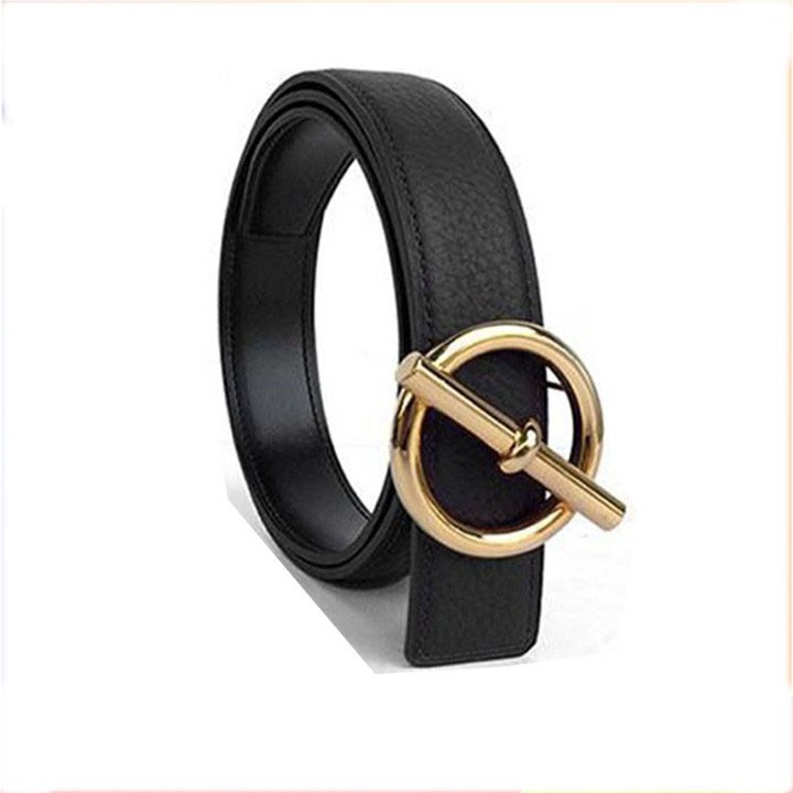 Dây lưng nam thời trang mặt tròn khoá cài tiện lợi KT02