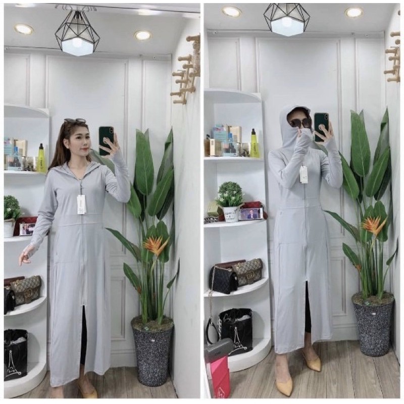 Áo choàng chống nắng nữ vải thông hơi cao cấp form to