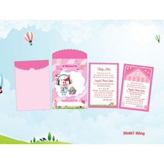 THIỆP SINH NHẬT,THÔI NÔI CHO BÉ(GIÁ BAO GỒM IN NỘI DUNG)