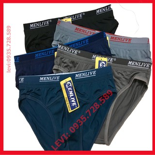 [Chính hãng][Bán sỉ] Combo 5 Quần lót nam lưng Thương hiệu Menlive- quần sịp nam lưng kép thời trang -Thun lạnh cao cấp