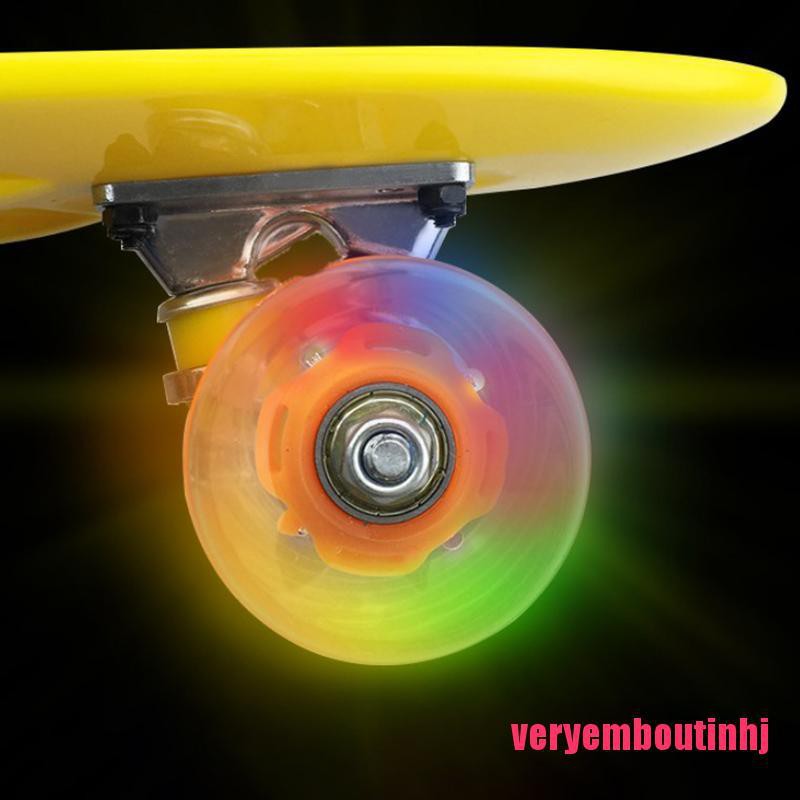 ﺴ☢VER 22Inch Flash pulley Vis Board Mini Cruiser Skateboard Kinderen Scooter Lo