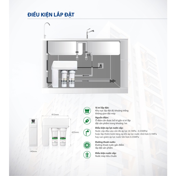 Máy lọc nước AO Smith R400E - Hàng Chính Hãng