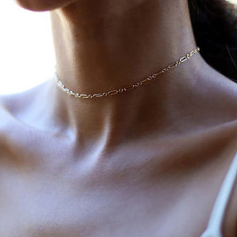 Gold/Silver Simple Chokers Handmade Jewelry