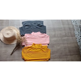 Áo thun gân cổ 7 phân tay dài