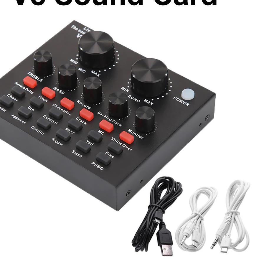 Thẻ Âm Thanh Bluetooth Soundcard V8 V8 Mixer Taffware V8 Cho HP PC Mac live Và Phụ Kiện