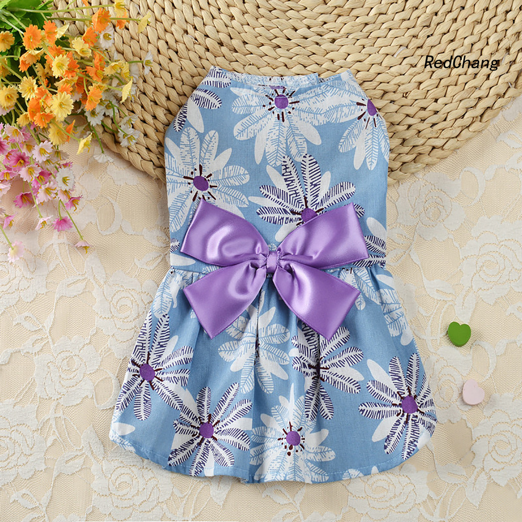 Đầm Công Chúa Mềm Mại Đính Nơ Xinh Xắn Cho Thú Cưng