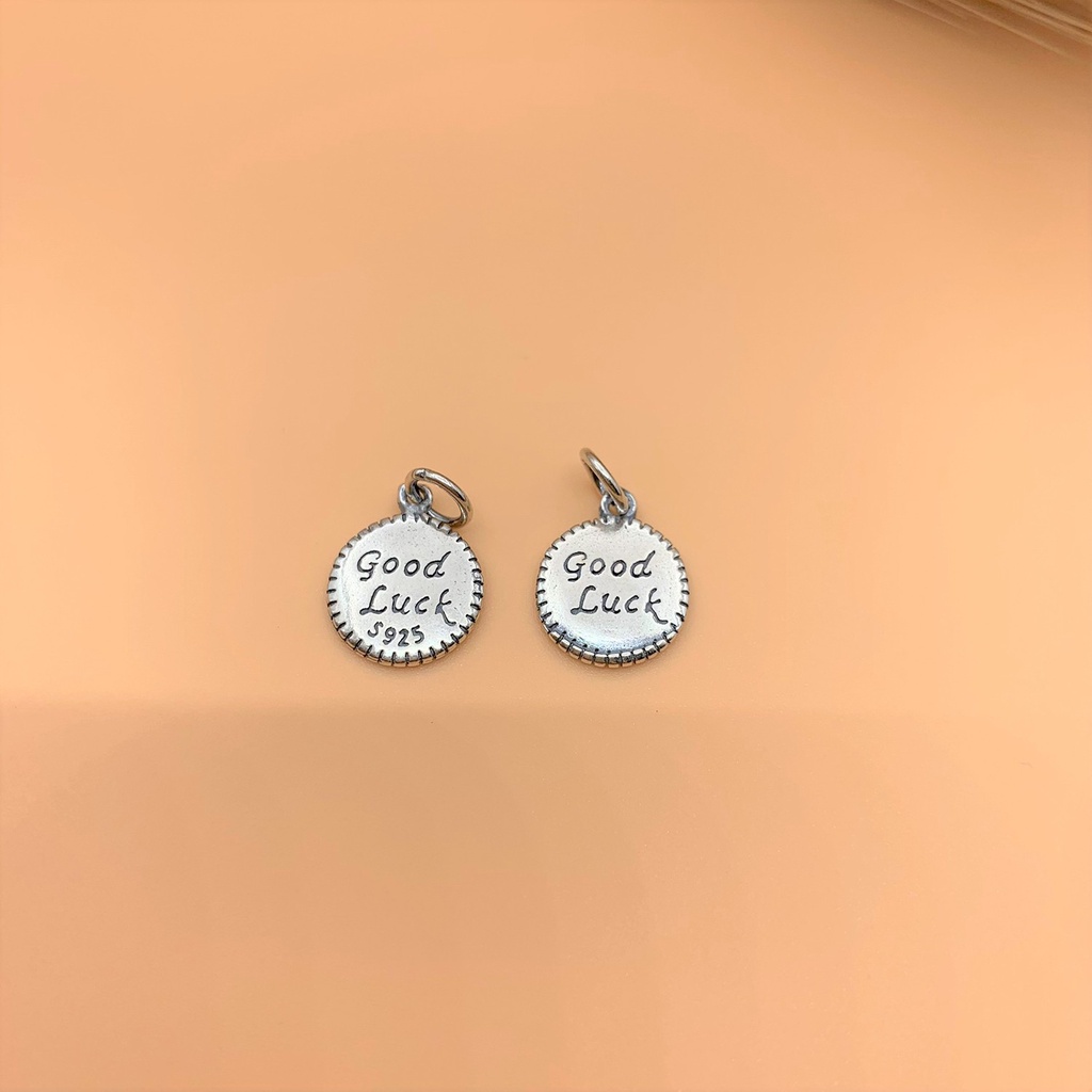 Charm móc treo chữ Good Luck May Mắn- Charm Bạc 925 - Mã CA525