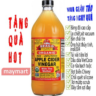 Giấm táo Bragg 946ml