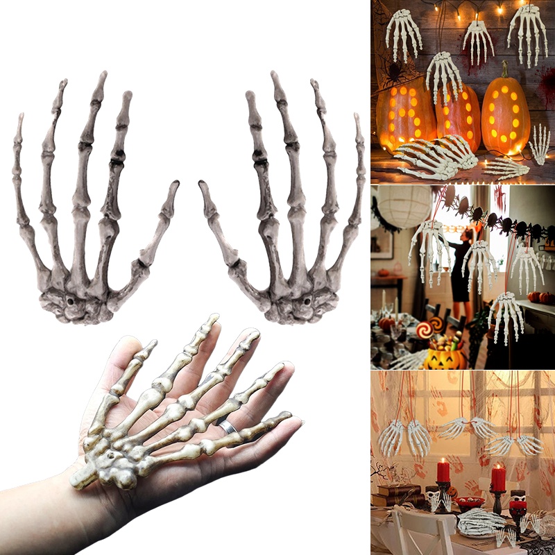 1 Cặp Xương Bàn Tay Giả Trang Trí Halloween