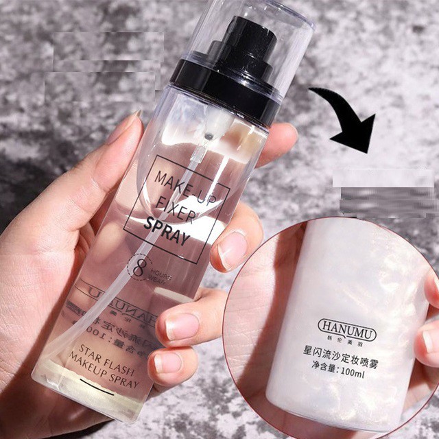 🌈🍒🥑 Xịt Nhũ Cố Định Khóa Lớp Trang Điểm Hanumu Make-up Fixed Spray Bản Dupe Của Mac Fix+ Shimmer-Z2-B4T3 | BigBuy360 - bigbuy360.vn