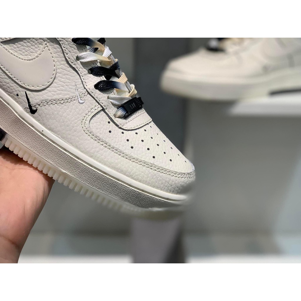 Giày Air Force 1 be sữa chuẩn S.Cấp nguyên bản cho nam nữ, Present Original Sneaker