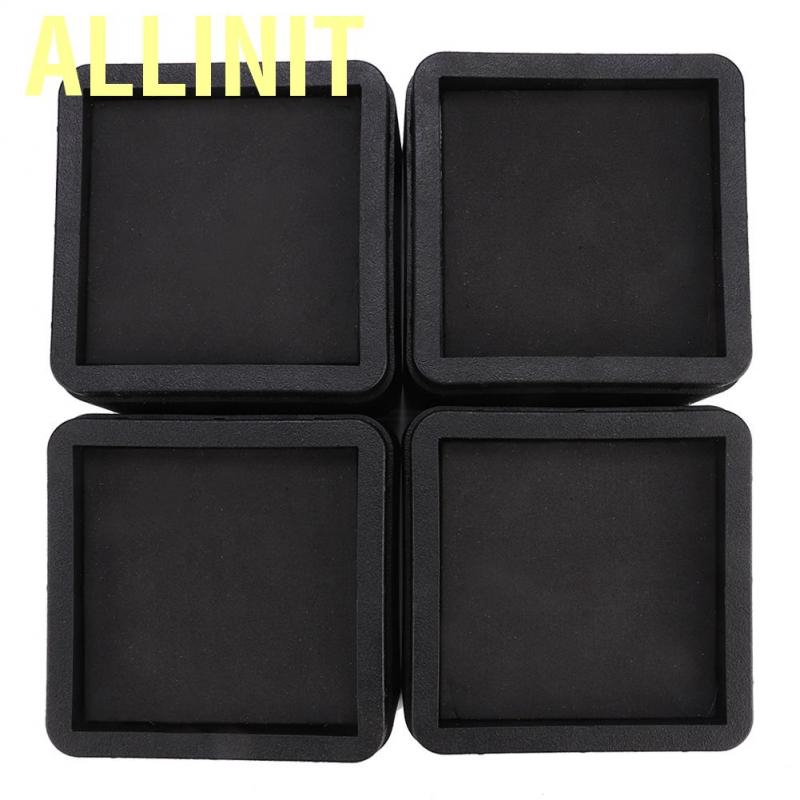 Allinit 4PCS adjustable bed risers  durable stackable Square black legs moisture-proof insect-proof for sofa