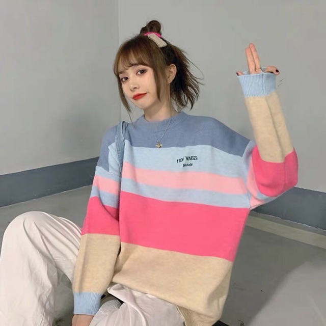 ÁO LEN MÀU KÈM GẤU ULZZANG