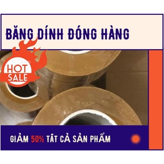 Băng dính keo đục gói hàng dán thùng cuộn 0,5kg giá xưởng siêu dính loại dày lõi mỏng BADI2021003