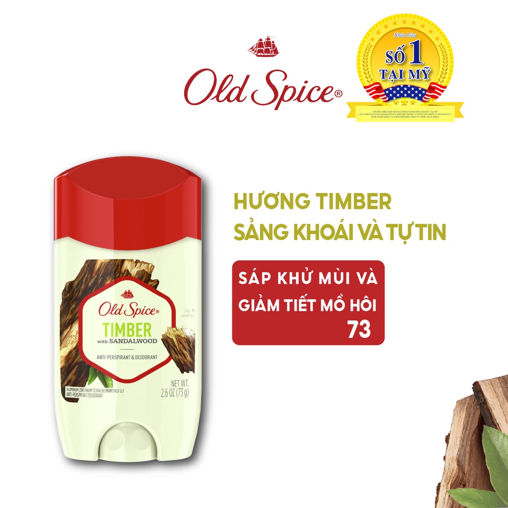 Sáp khử mùi - ngăn tiết mồ hôi Old Spice USA 73g  - Fiji - Bearglove - Wolfthorn - Timber