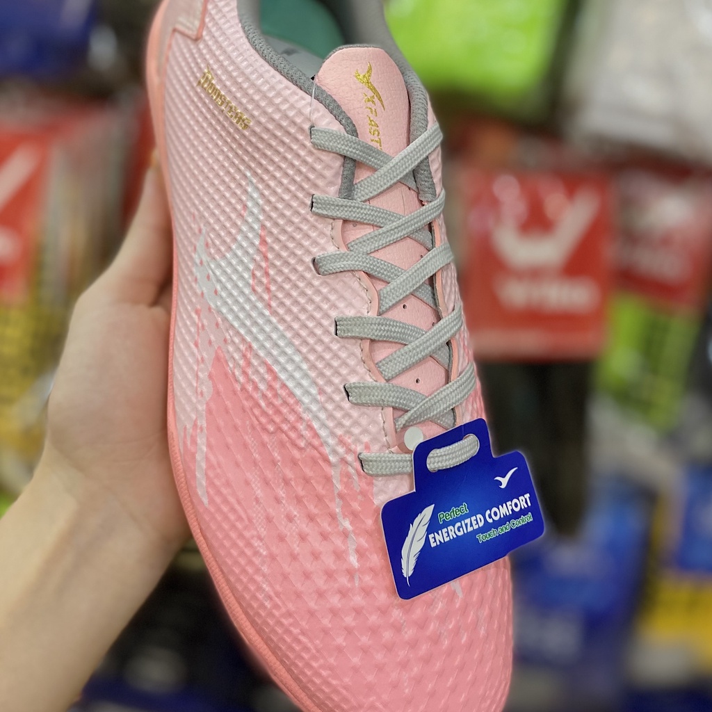 Giày đá bóng nam X Faster Monster Hồng, giày đá banh thể thao cỏ nhân tạo nhẹ mềm - 2EVSHOP