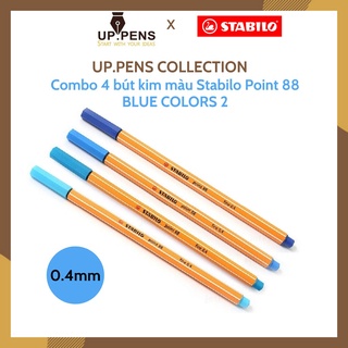 Combo 4 bút line Stabilo Point 88 Fineliner Markers Pen – Blue Colors 2