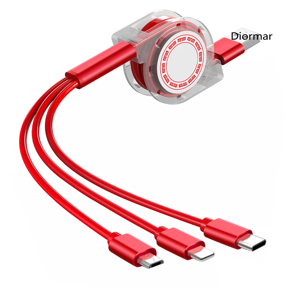 Dây cáp sạc nhanh 3 trong 1 2a 2a Micro Usb Type C thích hợp cho Android Iphone