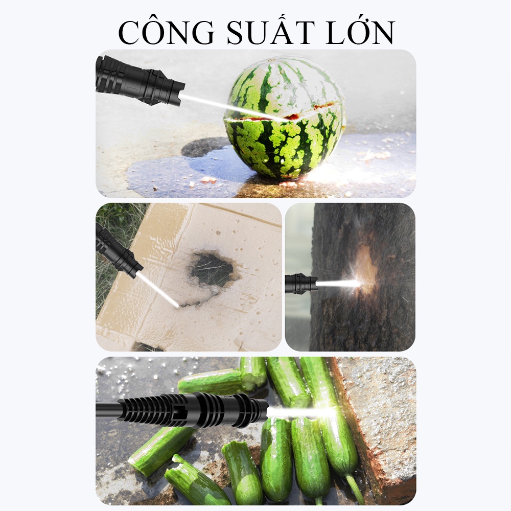 Máy rửa xe máy rửa xe cầm tay mini đa năng GUANXIN-Công suất 1500W, tăng giảm áp suất, chống cháy nổ - Bảo hành 24 tháng