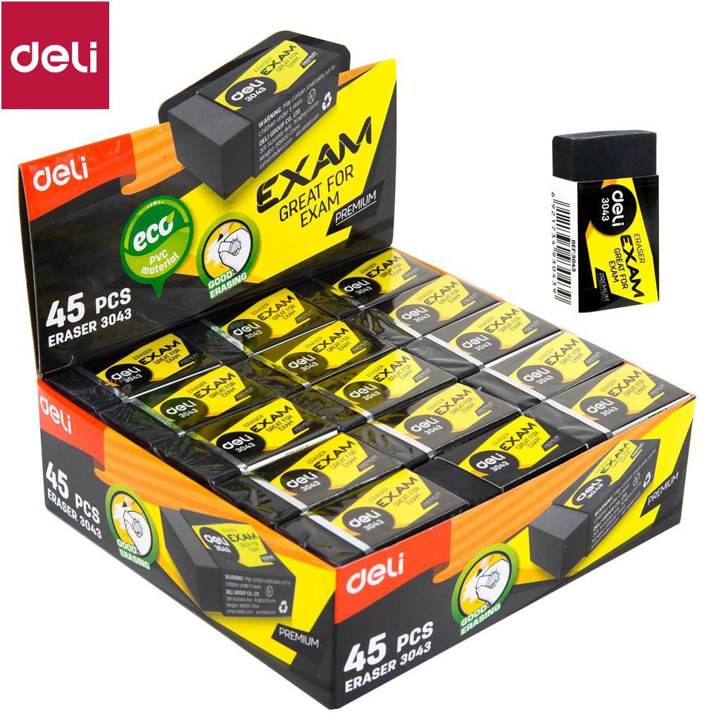 Tẩy 2B Deli, 40×22×12mm, Đen - 1 viên - E3043