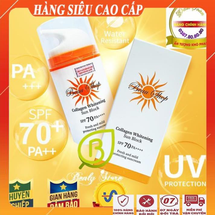 [FreeShip - GIÁ HỦY DIỆT] Kem chống nắng cho da dầu, da mụn bổ sung collagen/Kem chống nắng tốt beau shop