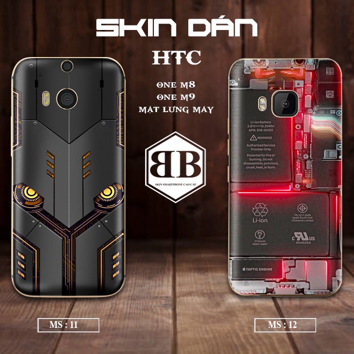 Dán Skin mặt lưng máy cho HTC One M8 và One M9 Chất Liệu Cao Cấp Chống Xước, Chống Thấm, Chống Bay Màu