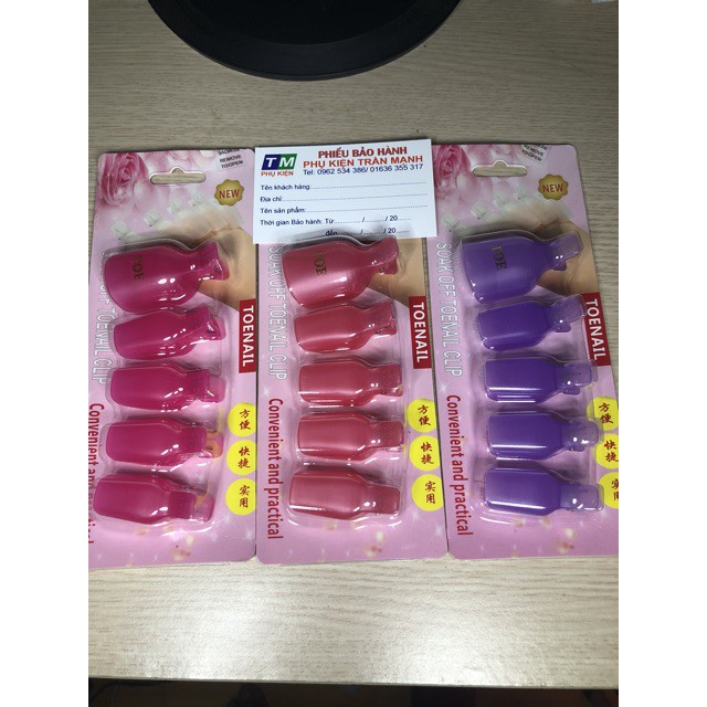 Kẹp ủ tháo gel móng chân trang trí chăm sóc làm đẹp nail shop hoangnam