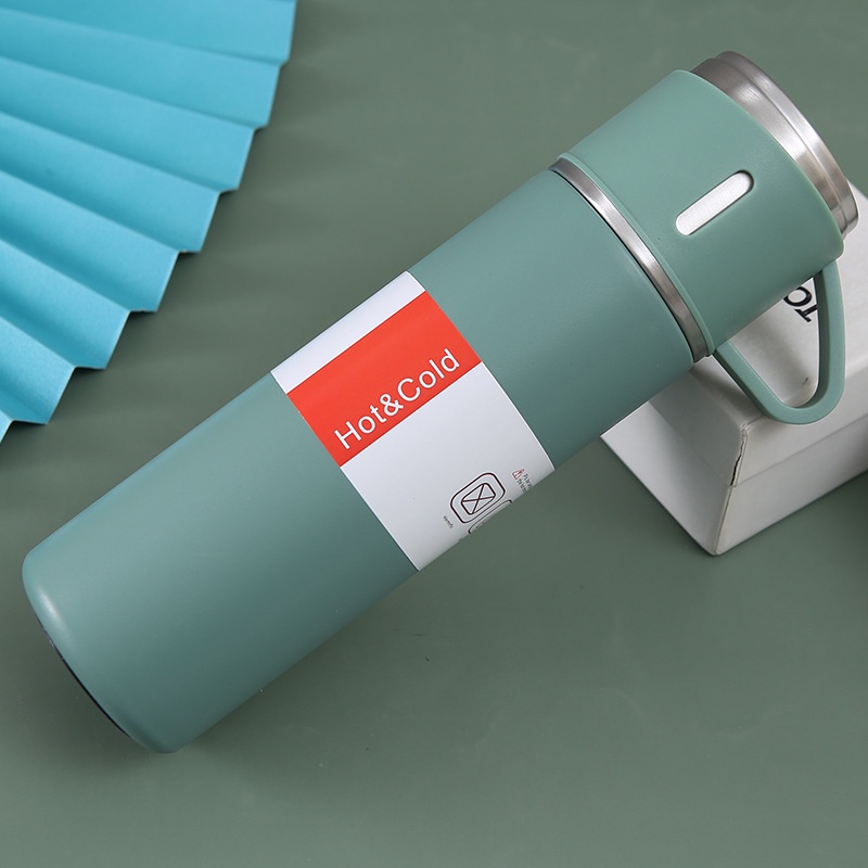 Bình giữ nhiệt sét 1 bình to 2 cốc nhỏ inox cao cấp kèm hộp đựng sang trọng có thể làm quà tặng