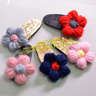 [Free Ship + Hoàn Xu] Kẹp Tóc Cho Bé Bông Mai Nhiều Màu